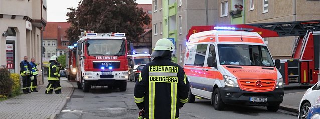 Bild: Gleich zwei Eins&auml;tze hatte die Feuerwehr gestern in Bleicherode zu absolvieren