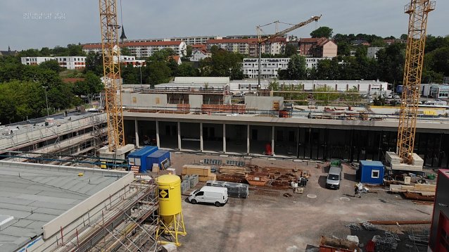 Bild: Blick auf die Baustelle des Feuerwehrkomptenzzentrums