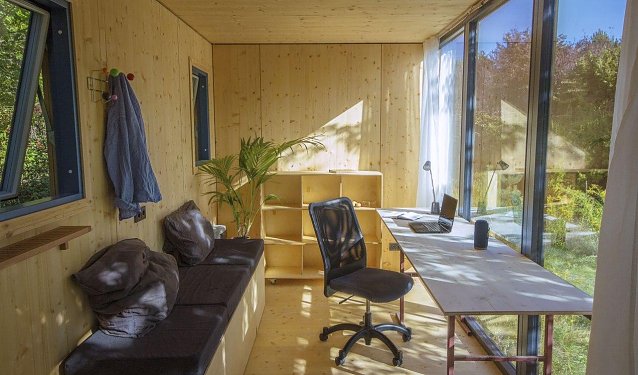 Bild: Innenansicht eines "Tiny Office"
