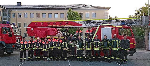 Bild:  Die Kameradinnen und Kameraden der Freiwilligen Feuerwehr Nordhausen