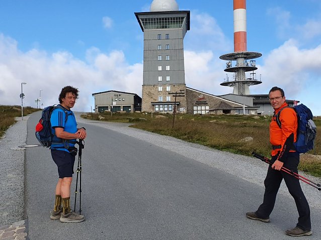 Bild: Das Etappenziel Brockengipfel erreichte man um 8.30 Uhr morgens