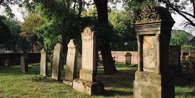 Bild: Still und gut verborgen liegt der j&uuml;dische Friedhof heute mitten in Nordhausen