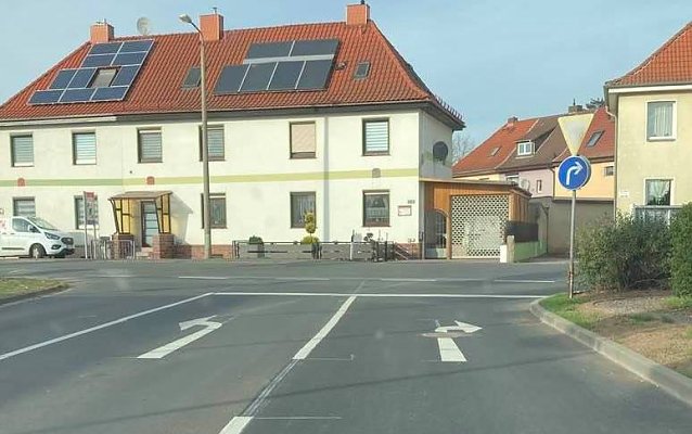 Bild: Ausfahrt am Marktkauf in Richtung Darre
