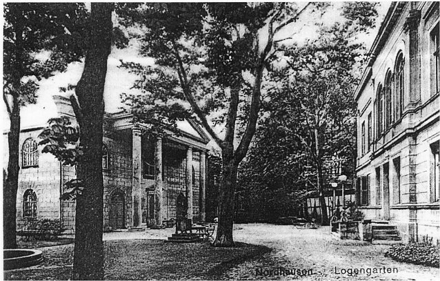 Bild: Historischer Foto des Logenhofes in Nordhausen