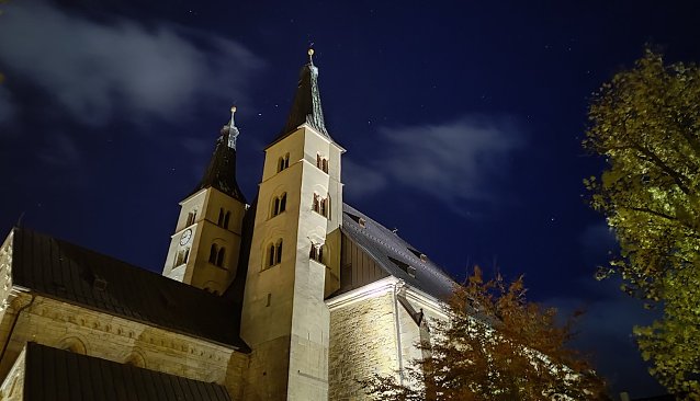 Bild: Nordhausens Dom in n&auml;chtlicher Ruhe