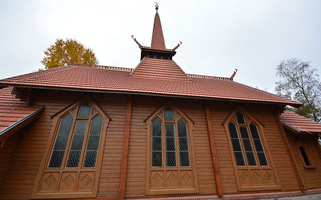 Bild: Die Stabkirche in Stiege im Harz