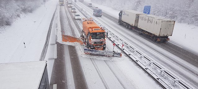 Bild: Anfang Februar 2021 hatte der Winterdienst gut zu tun