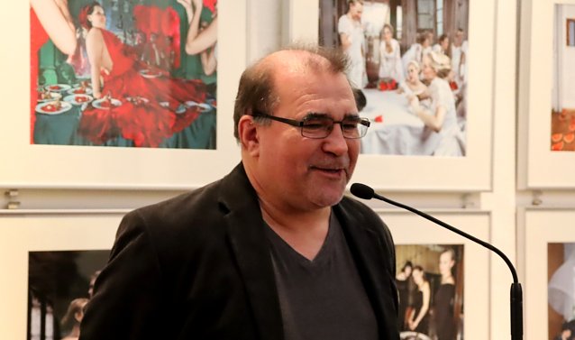 Bild: Olaf Martens zur Ausstellungser&ouml;ffnung am 24.Oktober