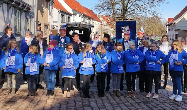 Bild: Fr&uuml;h &uuml;bt sich: Die G&ouml;rsbacher Nachwuchs-Jecken