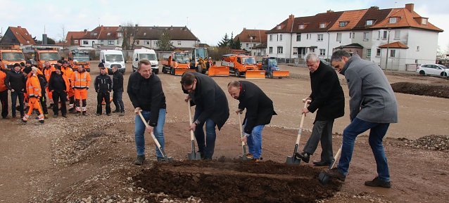 Bild: Spatenstich f&uuml;r den neuen Bauhof am Darrweg in Nordhausen