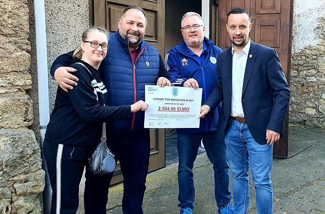 Bild: SSV Blau-Wei&szlig; Wollersleben unterst&uuml;tzt ukrainische Familien vor Ort