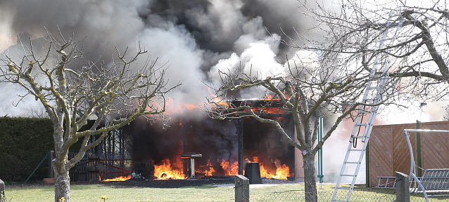 Bild: Garagenbrand in Werther