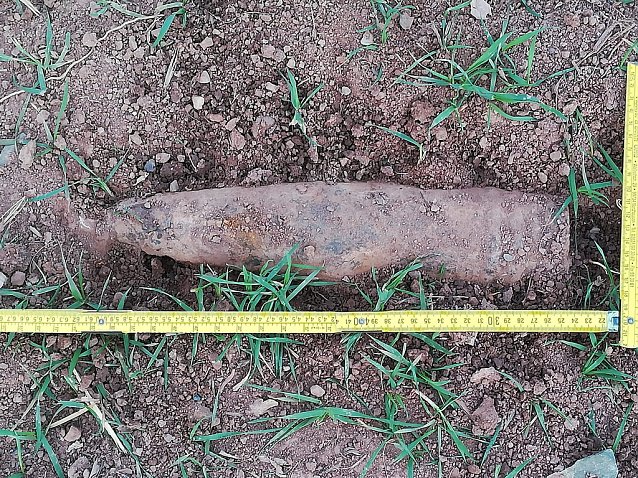 Bild: Gefundene Flakmunition bei Herreden