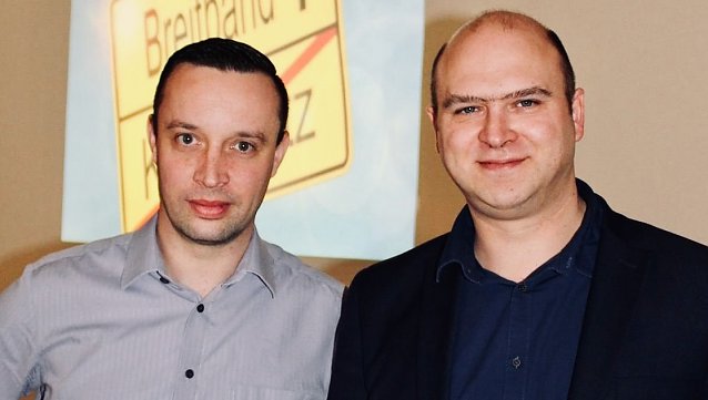 Bild: v.l. Ren&eacute; Fullmann und Henry Pasenow: "Die Sache geht vor"