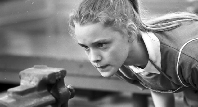 Bild: Polytechnischer Unterricht in Karl-Marx-Stadt (1989)