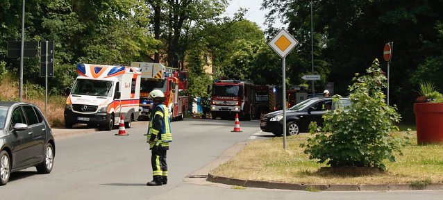 Bild: Rettungskr&auml;fte und Feuerwehr im Einsatz am Gehege