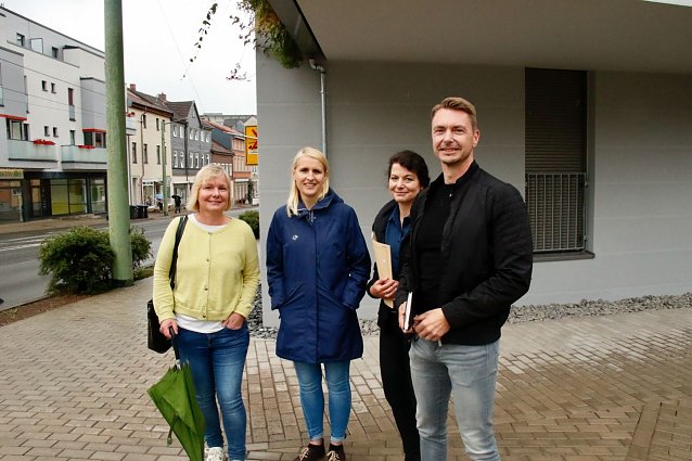 Bild: Architekten unter sich, v.l.: Kathrin Rembe, Diana Moraweck, Pia Wienrich und Michael Flagmeyer