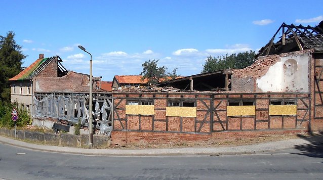 Bild: Abriss Brandruine Bleicherode