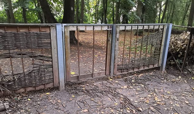 Bild: Zerst&ouml;rung am Hundepark in Nordhausen Ost