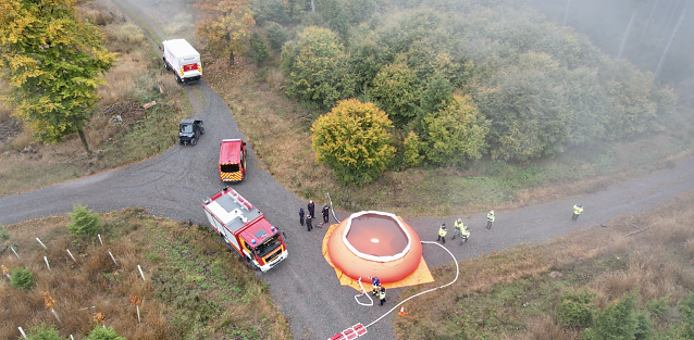 Bild: Katastrophenschutz&uuml;bung bei Rothess&uuml;tte