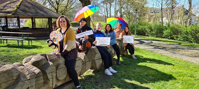 Bild: Das Inklu-Team des Bildungscampus: Colin Reu&szlig;, Johannes Minkus, Christian Senger, Victoria Peinemann, Alexandra Hartung, Jekaterina Kaufmann. 