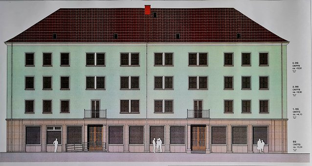 Bild: So soll die Variante mit den franz&ouml;sischen Fenstern am Geb&auml;ude Poststra&szlig;e 2 in Nordhausen aussehen.