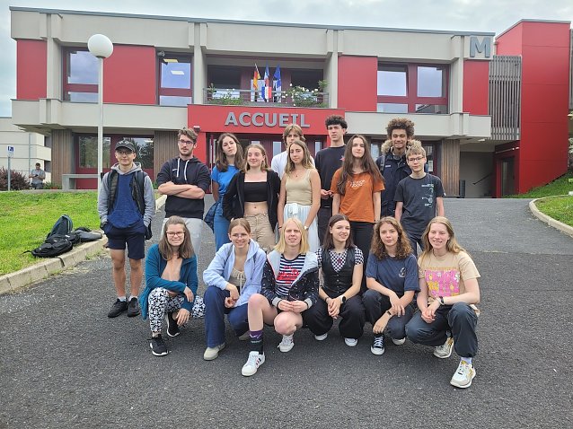 Bild: Empfang vor der Schule