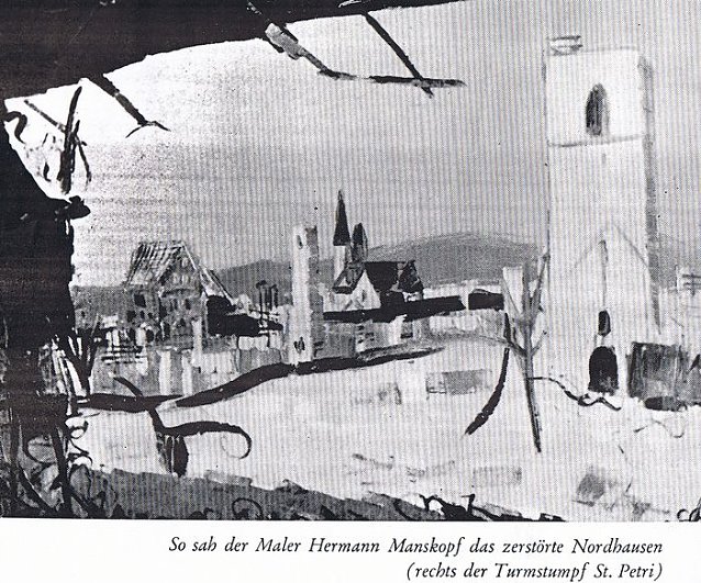 Bild: Zerst&ouml;rtes Nordhausen