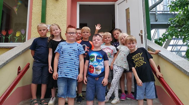 Bild: Die elf "Schulabg&auml;nger" der Burgspatzen