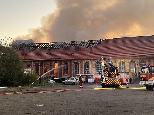 Bild: Geb&auml;udebrand gestern in Bleicherode