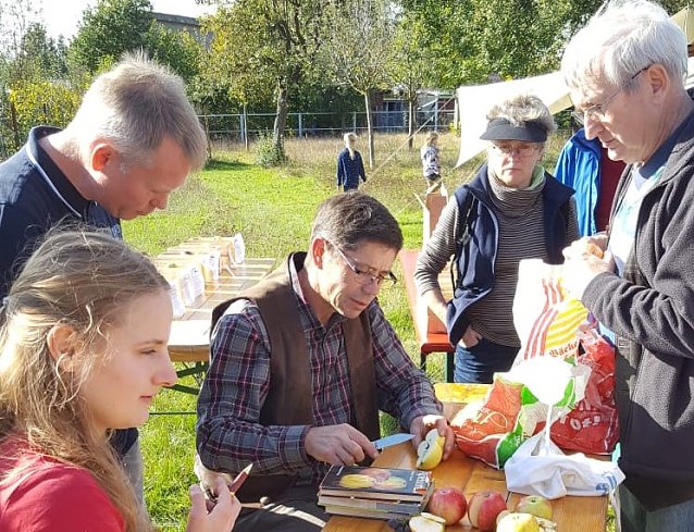 Bild: Sortenbestimmung beim S&uuml;dharzer Apfeltag 2019