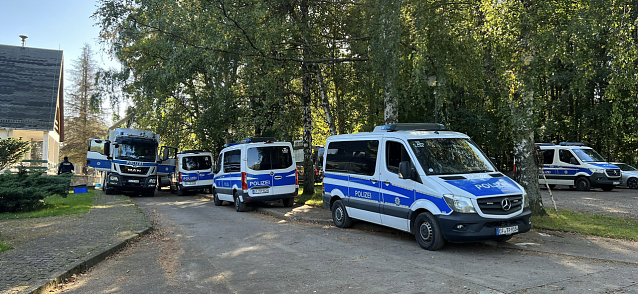 Bild: Polizeieinsatz am Hufhaus