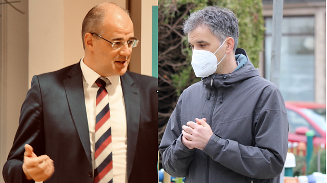 Bild: Werden wohl keine Freunde mehr: Landrat Matthias Jendricke und Oberb&uuml;rgermeister Kai Buchmann