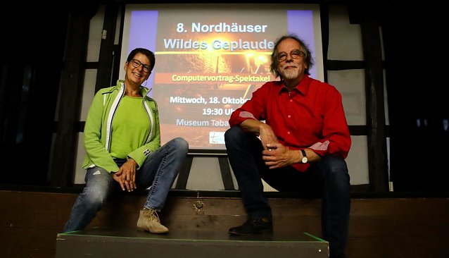 Bild: Sabine Schr&ouml;der und J&uuml;rgen Rennebach pr&auml;sentieren im Tabakspeicher wieder das "Wilde Geplauder"