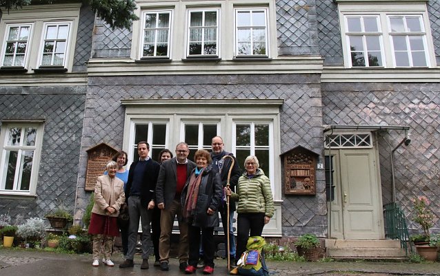 Bild: Im Kutscherhaus des Parks Hohenrode war heute wieder der Pilgerweg "Via Romea Germanica" Thema