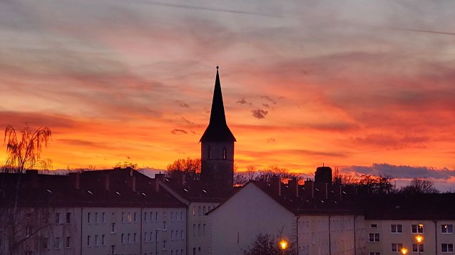 Sonnenuntergang &uuml;ber Nordhausen Foto: Peter Blei