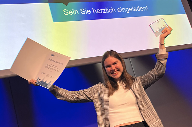Bild: Franziska Reinhardt wurde mit der "Bestenehrung" der IHK ausgezeichnet