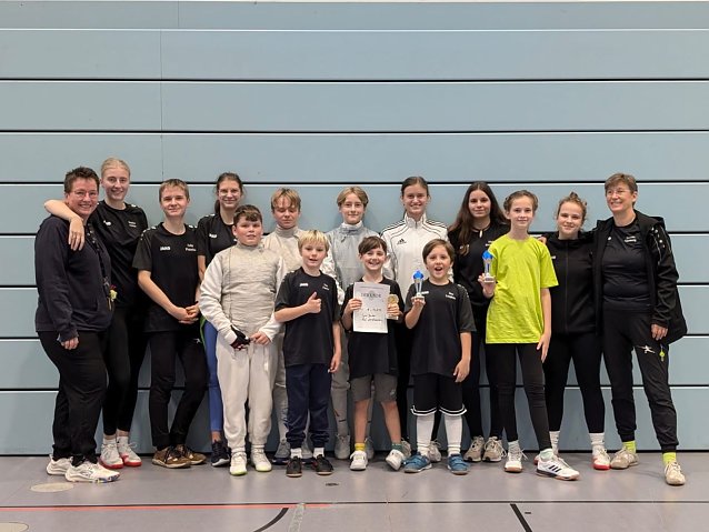 Bild: Alle platzierten FSC Fechter des Rolandpokal