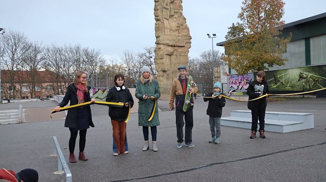 Bild: Auf dem Skatepark wurden zwei neue Elemente eingeweiht