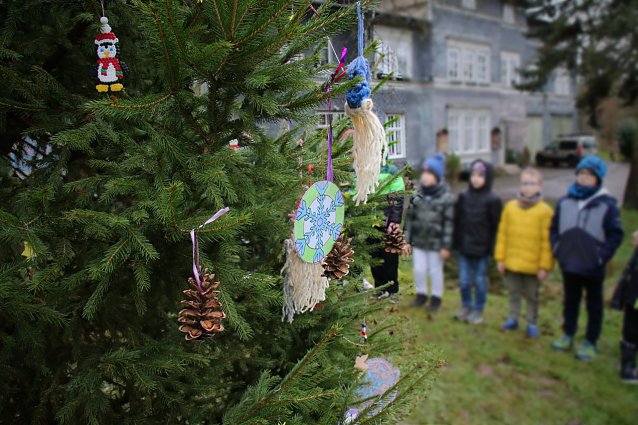 Bild: Die Schattenkinder schm&uuml;ckten heute ihren Baum im Park Hohenrode