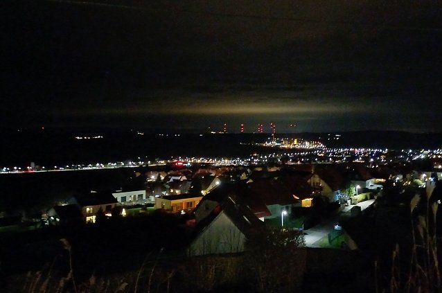 Bild: MOmentaufnahme aus Bleicherode in der Nacht