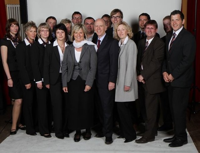 Bild: Schulung mit Walter Riester