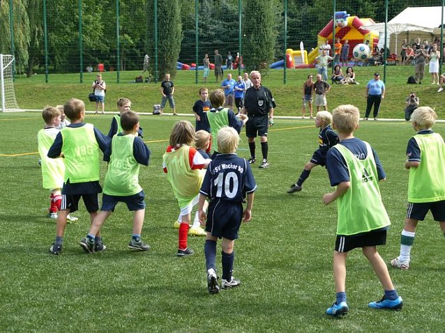 Mit Begeisterung beim Turnier dabei - hier die Minis Foto: WBG