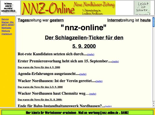Bild: nnz im Jahr 2000