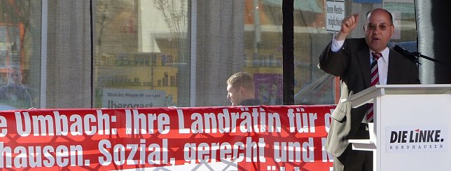 Bild: Wirbt f&uuml;r links und Heike Umbach: Gregor Gysi