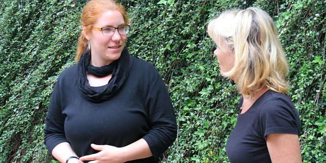 Bild: Miriam Witte (links) mit ihrer Betreuerin Irmtraud Theel