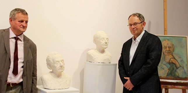 Bild: Peter Gen&szlig;ler (rechts) mit dem Sohn von G&uuml;nter Groh