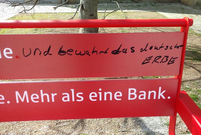 Bild: Schmierfinken am Werk