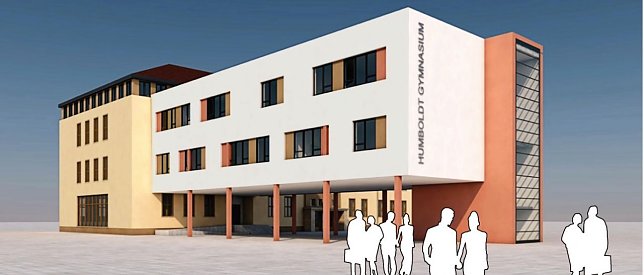 Bild: Das n&auml;chste Vorhaben der Service Gesellschaft: Sanierung und Anbau am Humboldt-Gymnasium