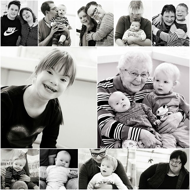 Bild: Collage Jenny Klestil: Die zw&ouml;lf Familien, die sich zur Vernissage in der HELIOS Klinik Bleicherode fotografieren lie&szlig;en, wurden von der Fotografin Jenny Klestil in einer Collage zusammengefasst.